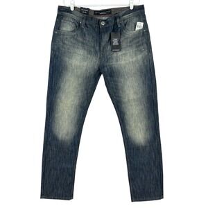NWT Truth Substance Common Men's Ronin Blue Denim Jeans 38x32 Slim Fit Straight